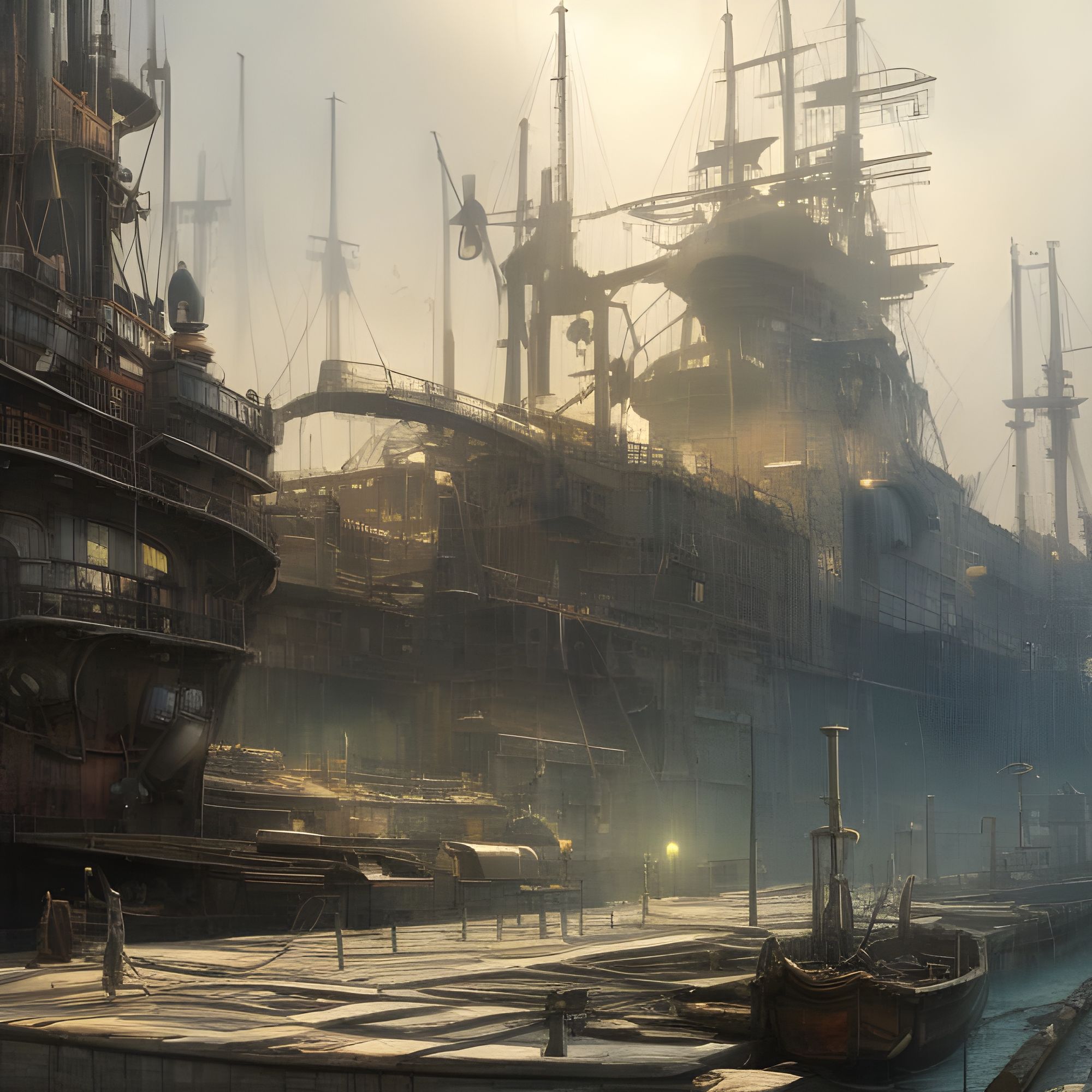 Steampunk Drydocks Lxxv : R Nightcafe