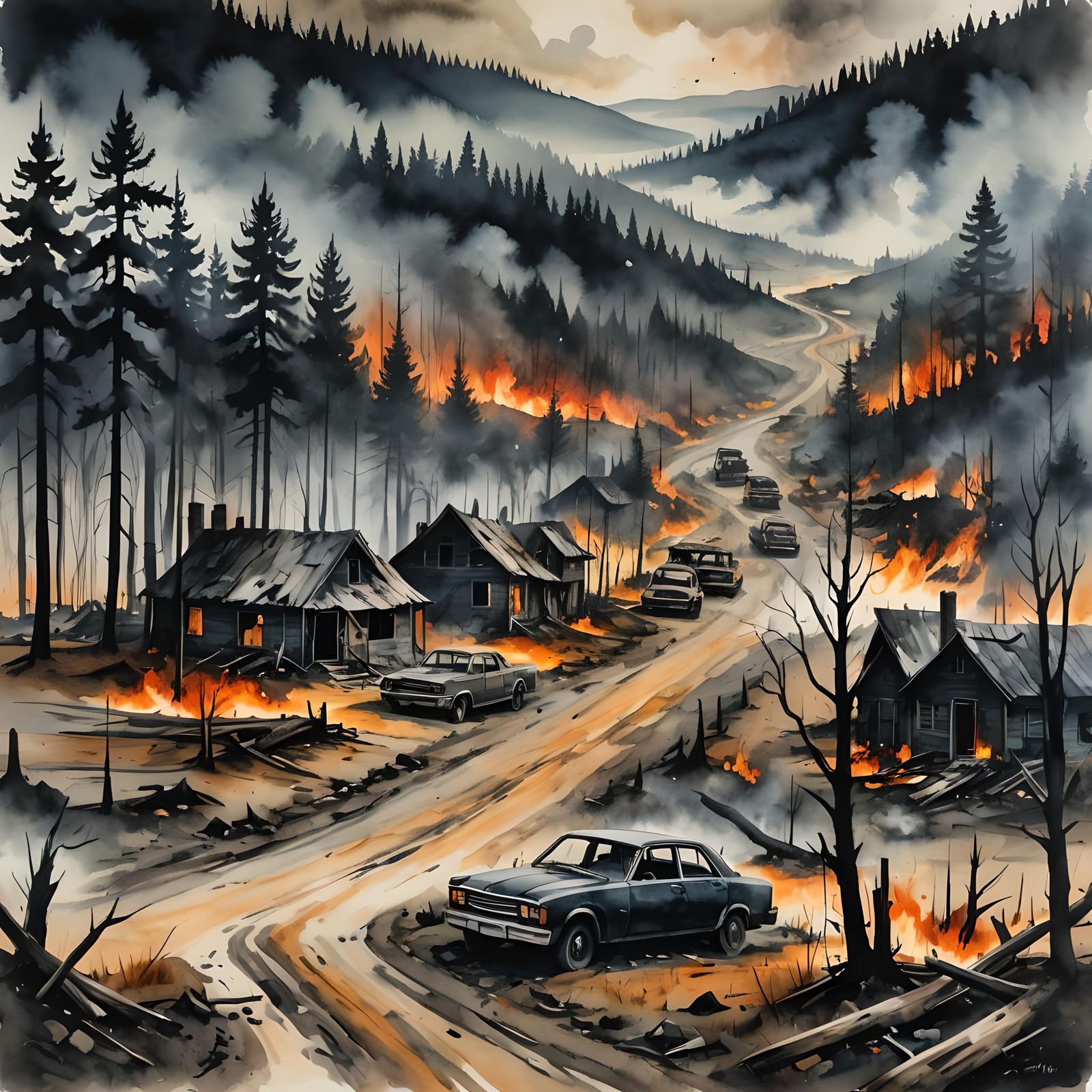 Aftermath of a Wildfire