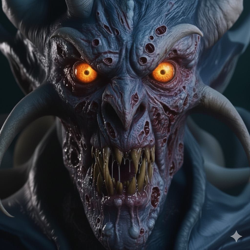 Very terrifying Pure evil Sleep paralysis demon staring dire...