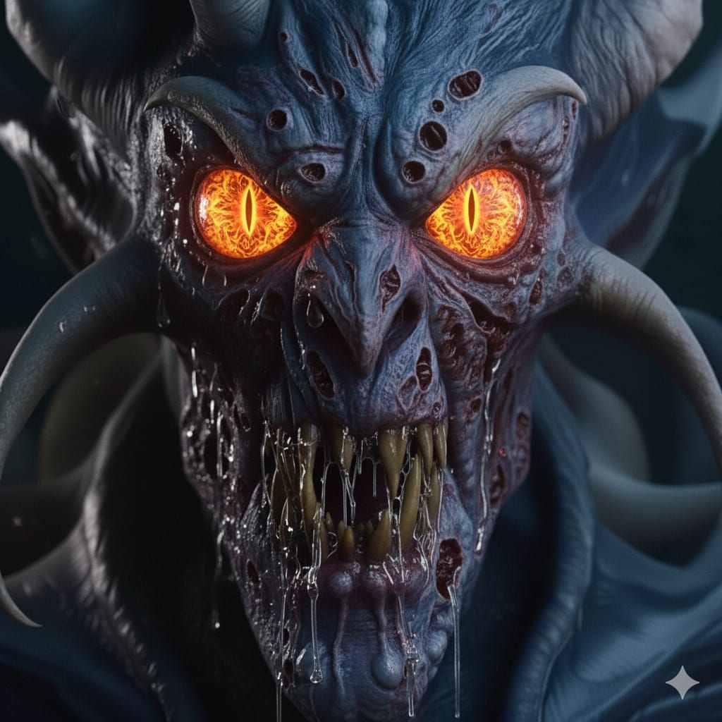 Very terrifying Pure evil Sleep paralysis demon staring dire...