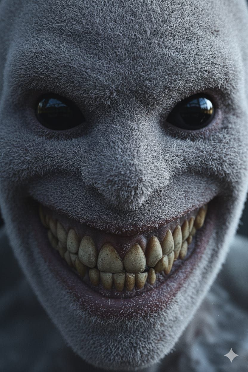 Very terrifying Pure evil hairy Sleep paralysis demon starin...