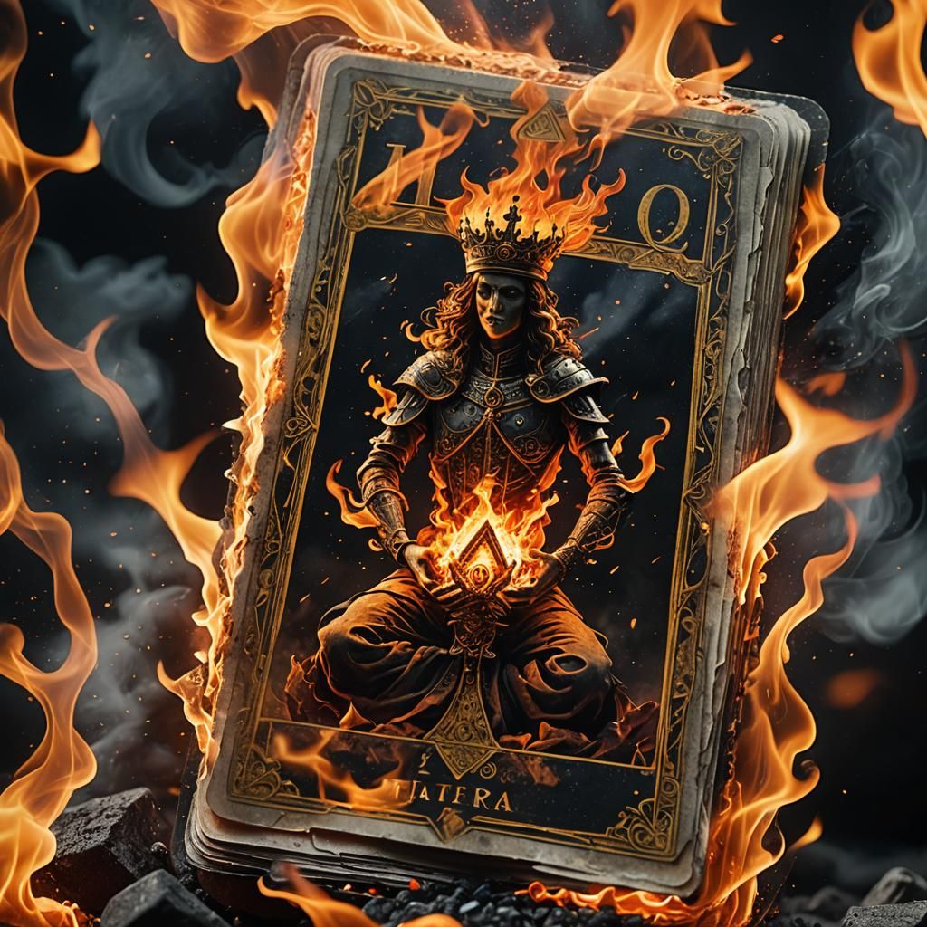 A Tarot Cards fire. - AI Generated Artwork - NightCafe Creator