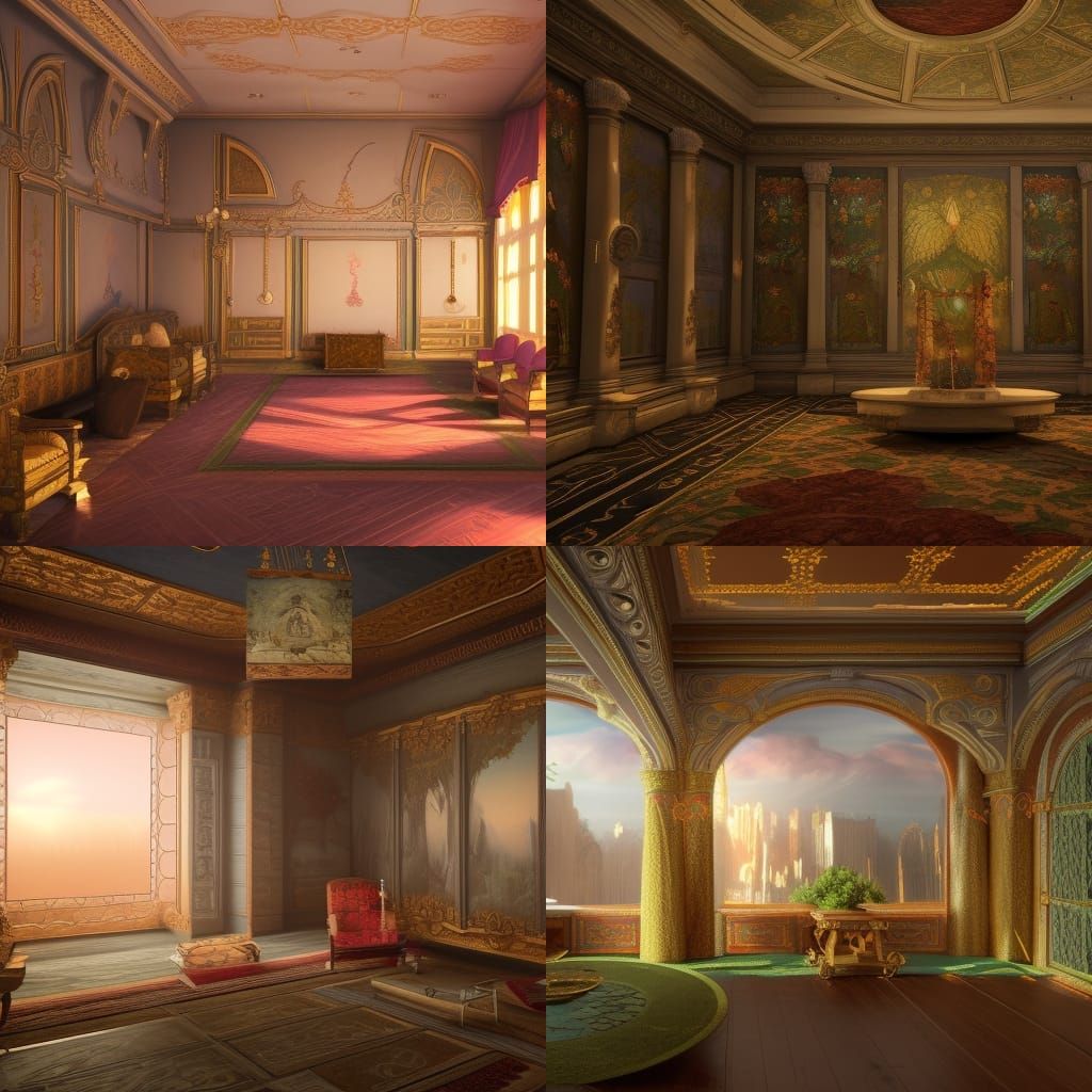Spring decorated  future Renaissance room