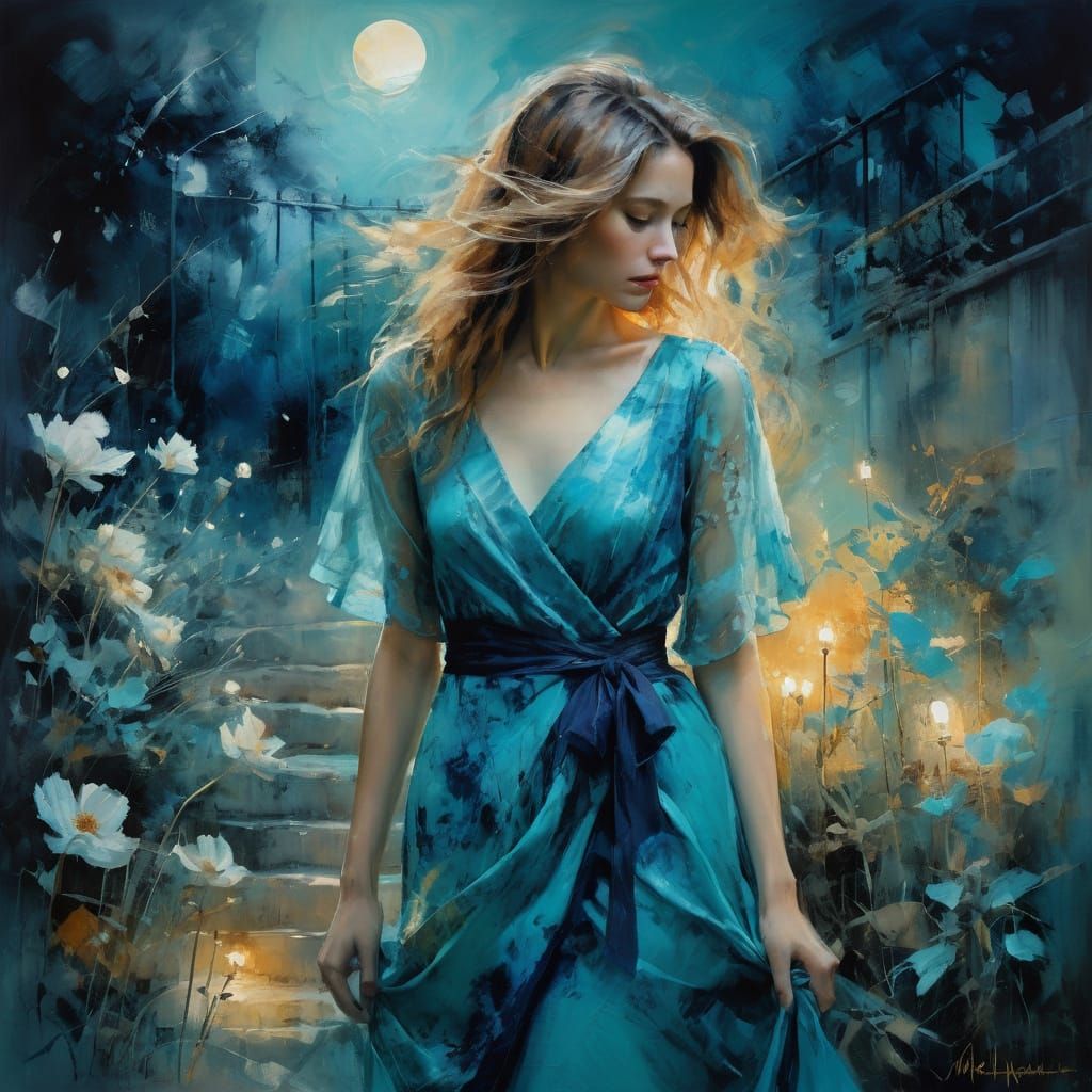 Taking A Walk in Moonlight  by @MimTev