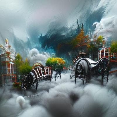 Victorian park w/ carriage - 2