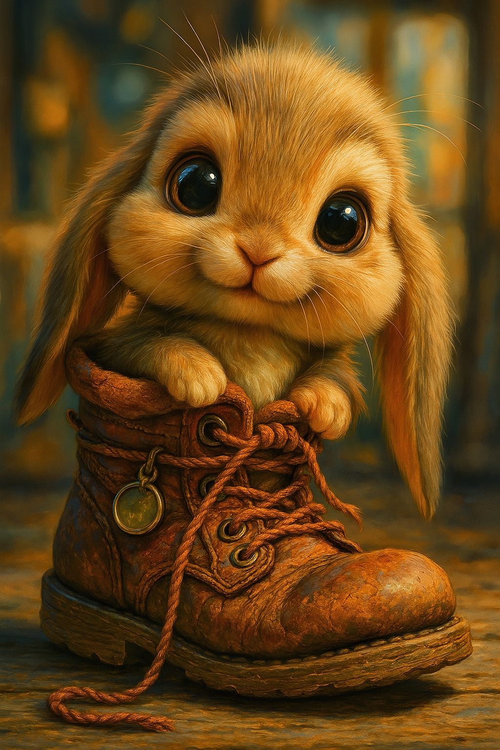 Bunny in a boot