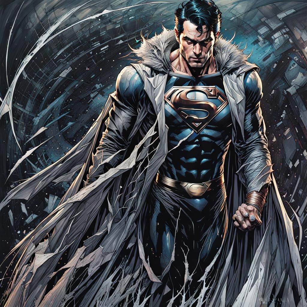 Superman Black - AI Generated Artwork - NightCafe Creator