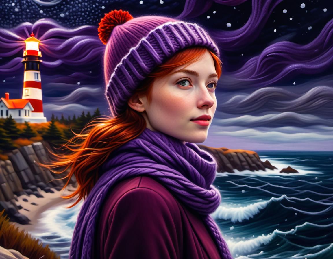 Upon the Stormy Shore III in Oil