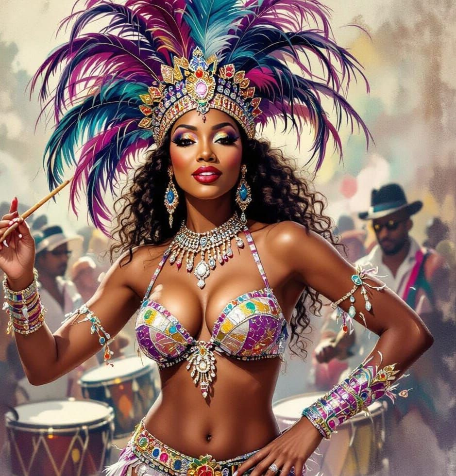 Caribbean carnival showgirl  (1 'like')  by @AdamG