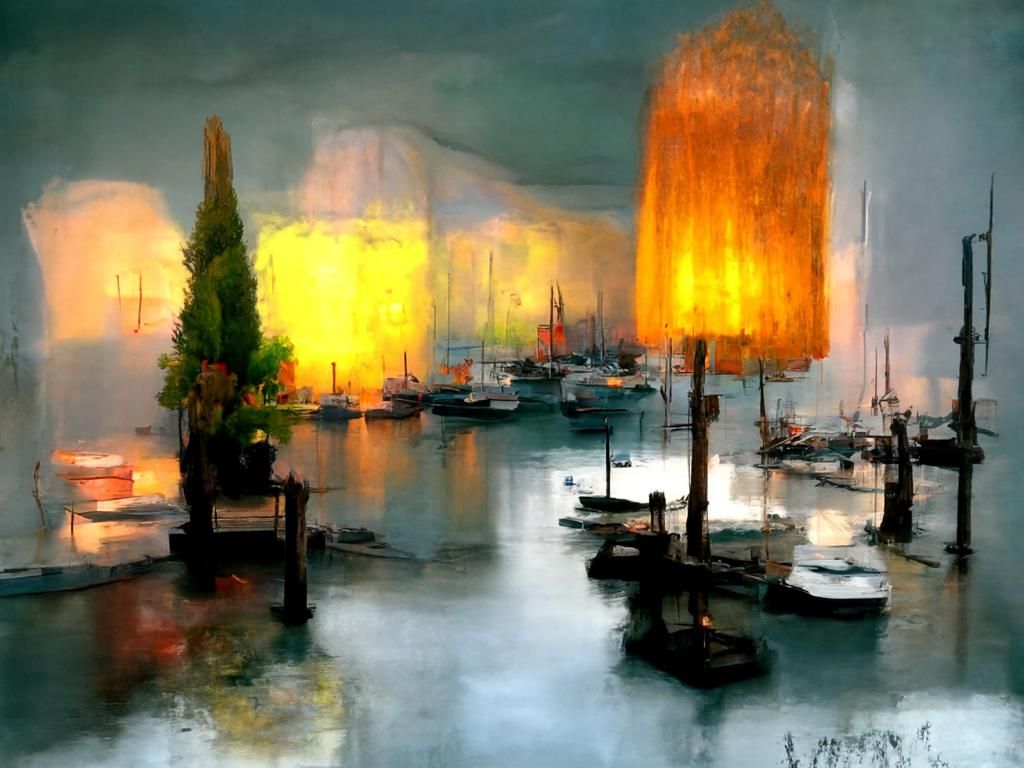 bay view volumetric lighting Julia Pott impressionism