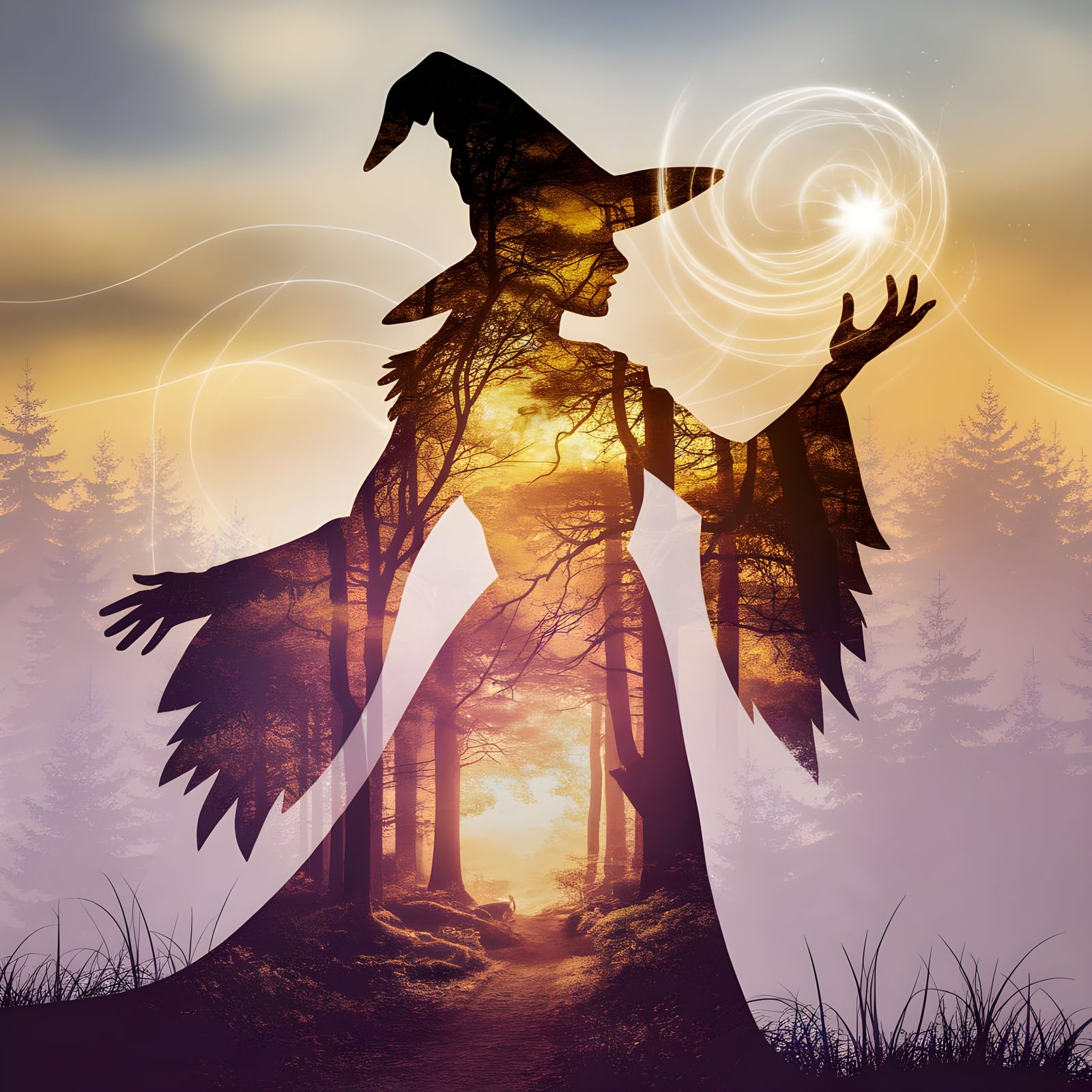 Mystical Witch  by @IAmNoArtist