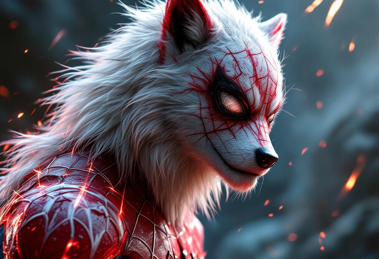 a movie still-style rendering of a character that is a hybri...