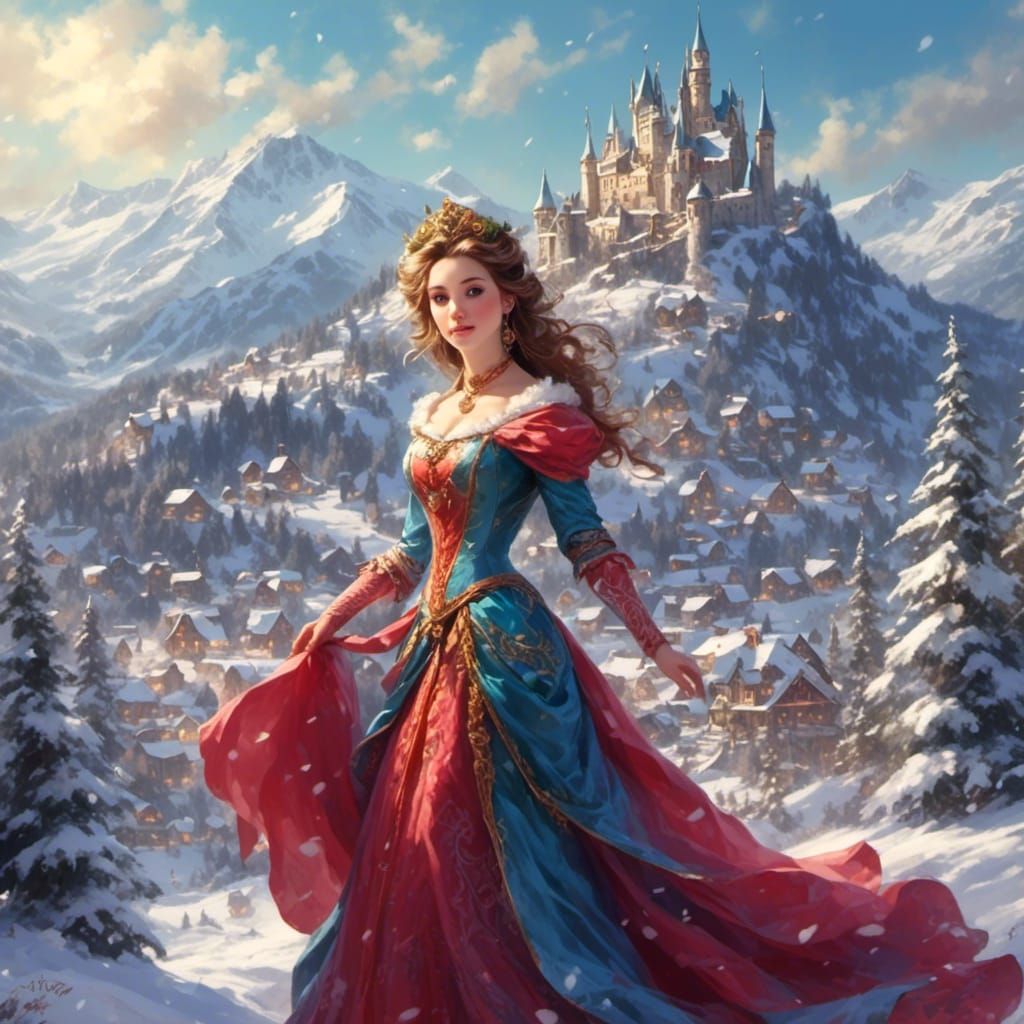  <lora:Realistische Gemaeld:1.0> snow princess