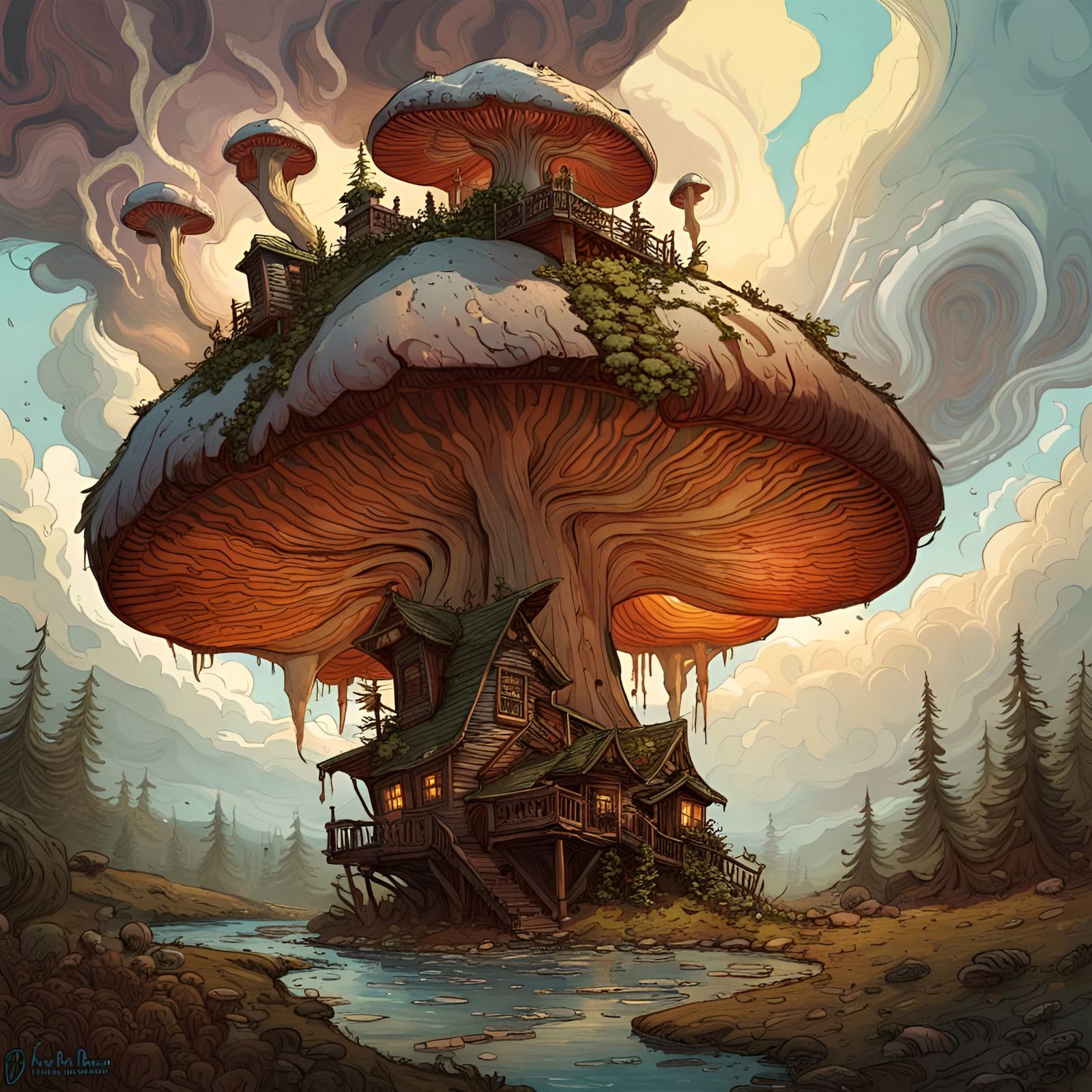Home Sweet Mushroom  by @Squiggle