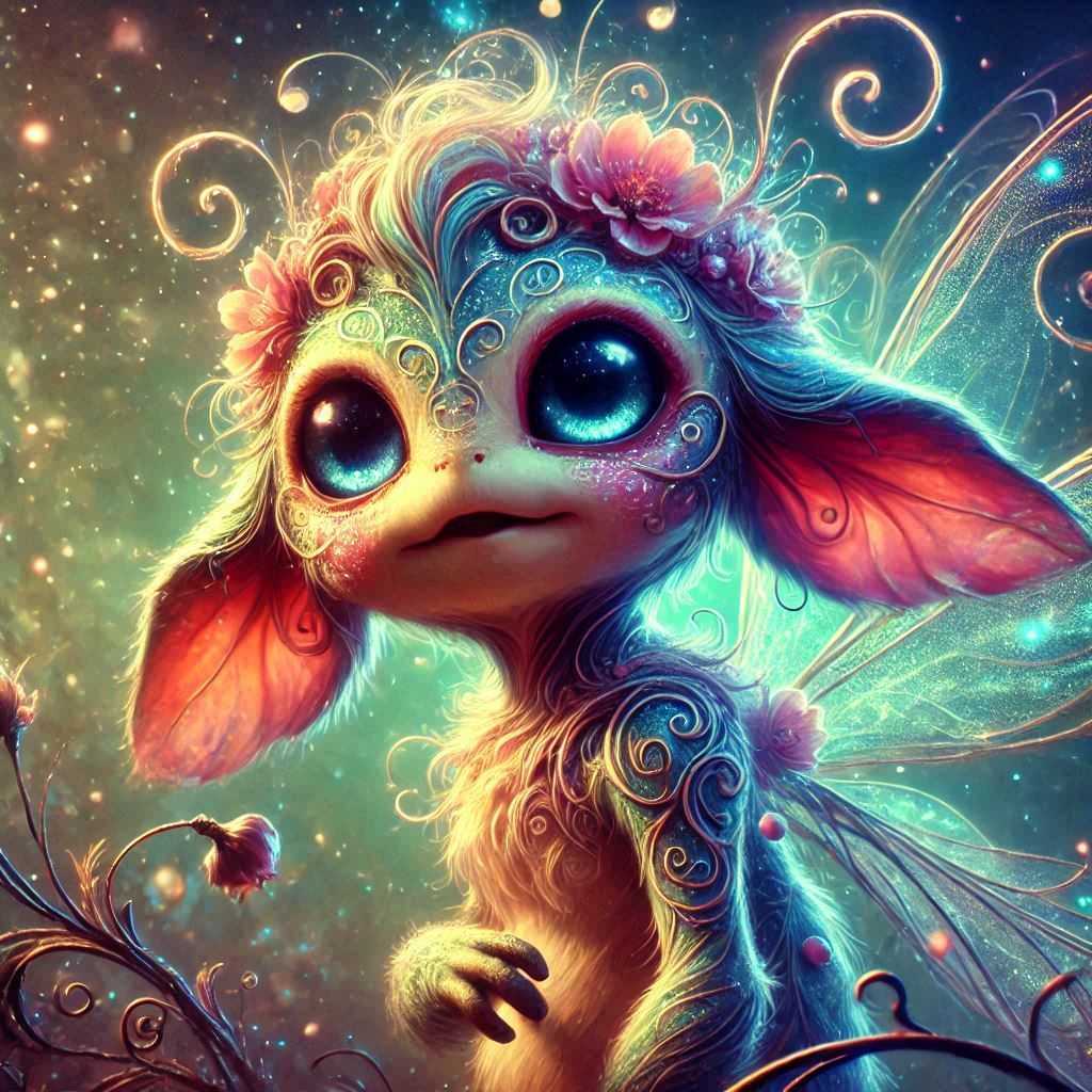adorable fairy-tale fantasy creature portrait..