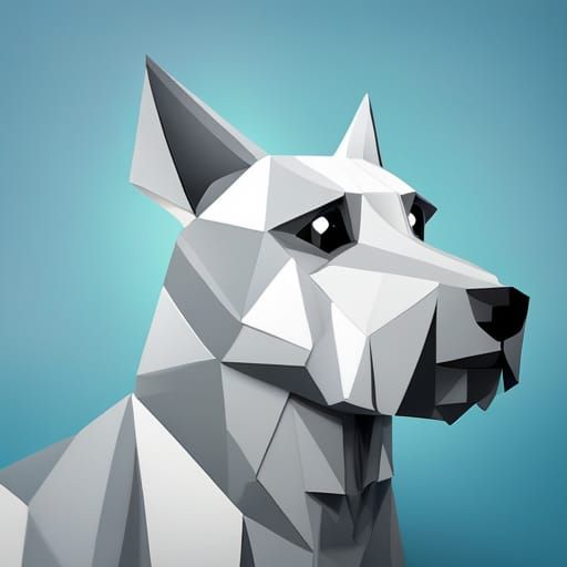 Origami Schnauzer - AI Generated Artwork - NightCafe Creator