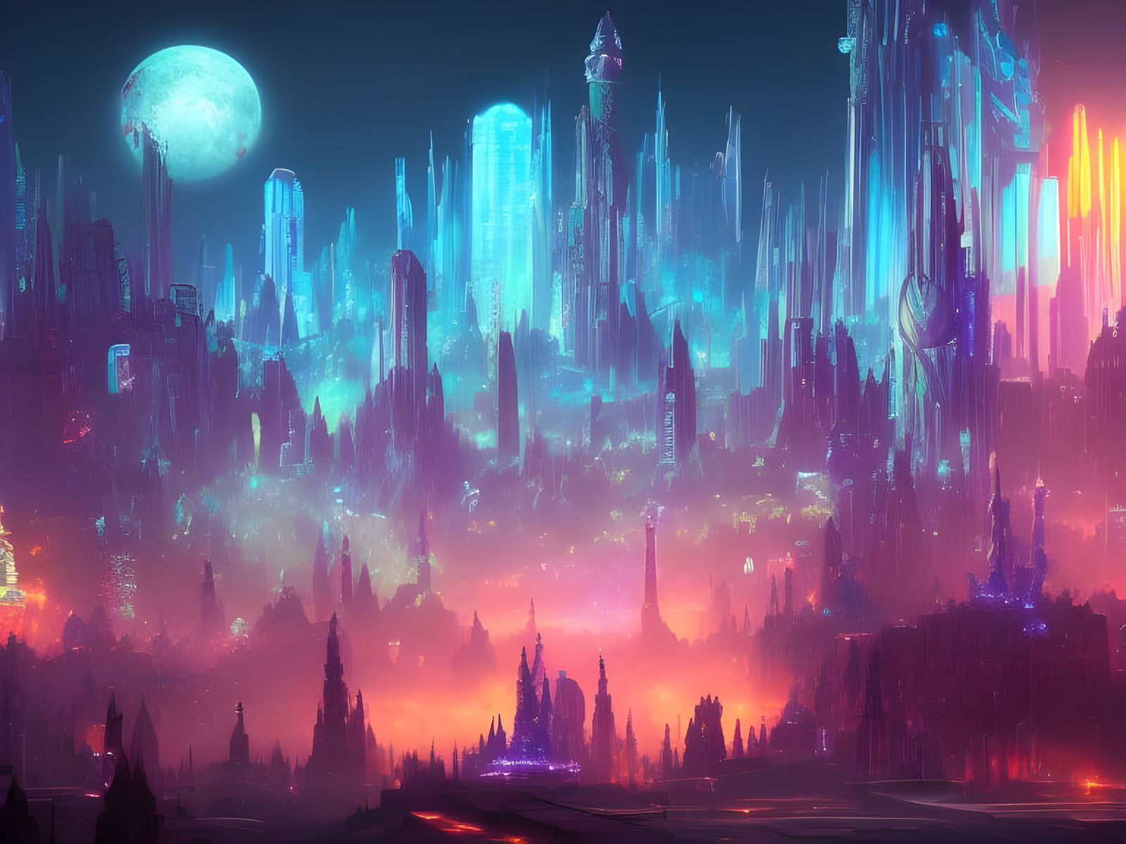 Mystic City - AI Generated Artwork - NightCafe Creator