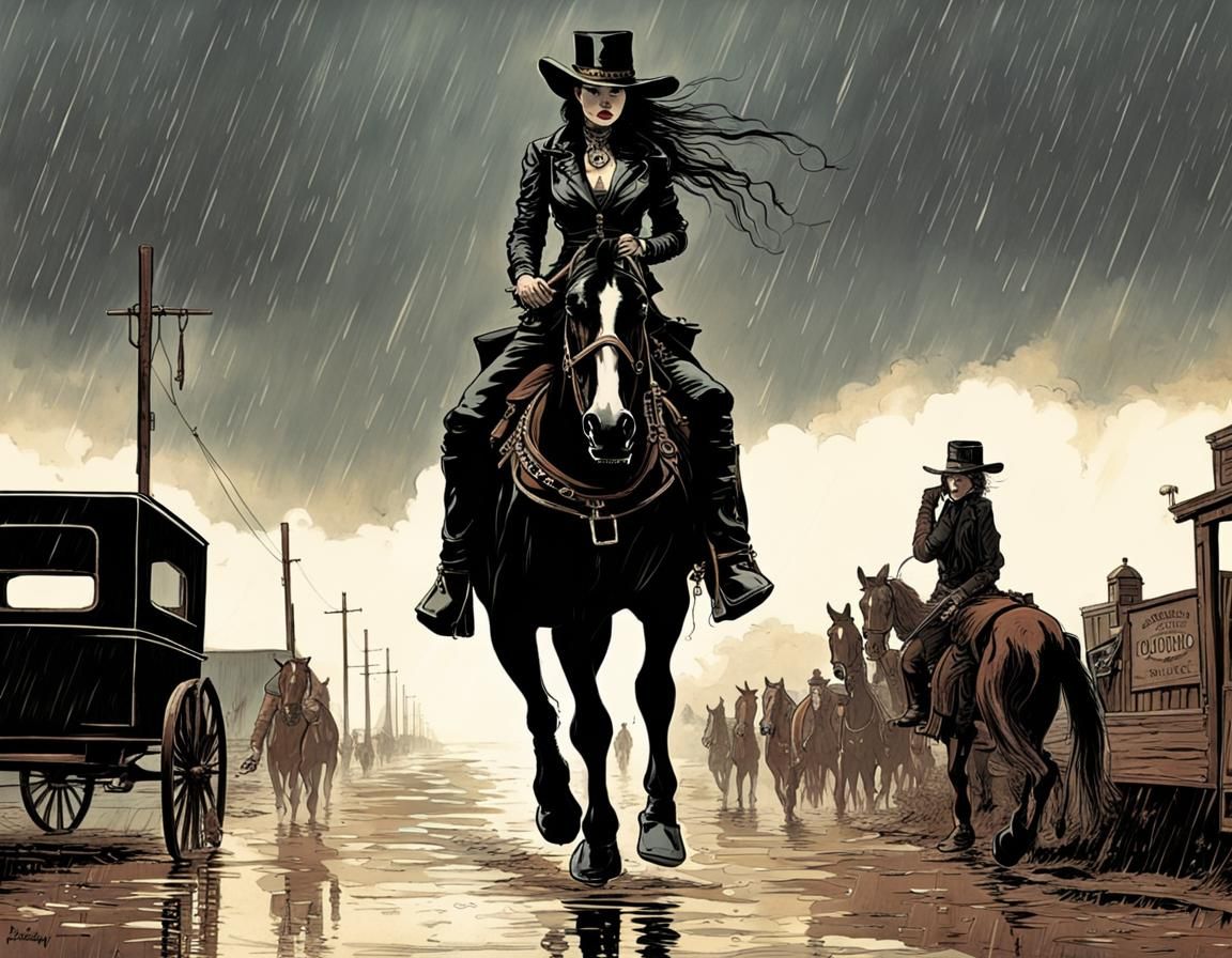 Riding Into Steampunk Dodge City  by @Erika Waffles