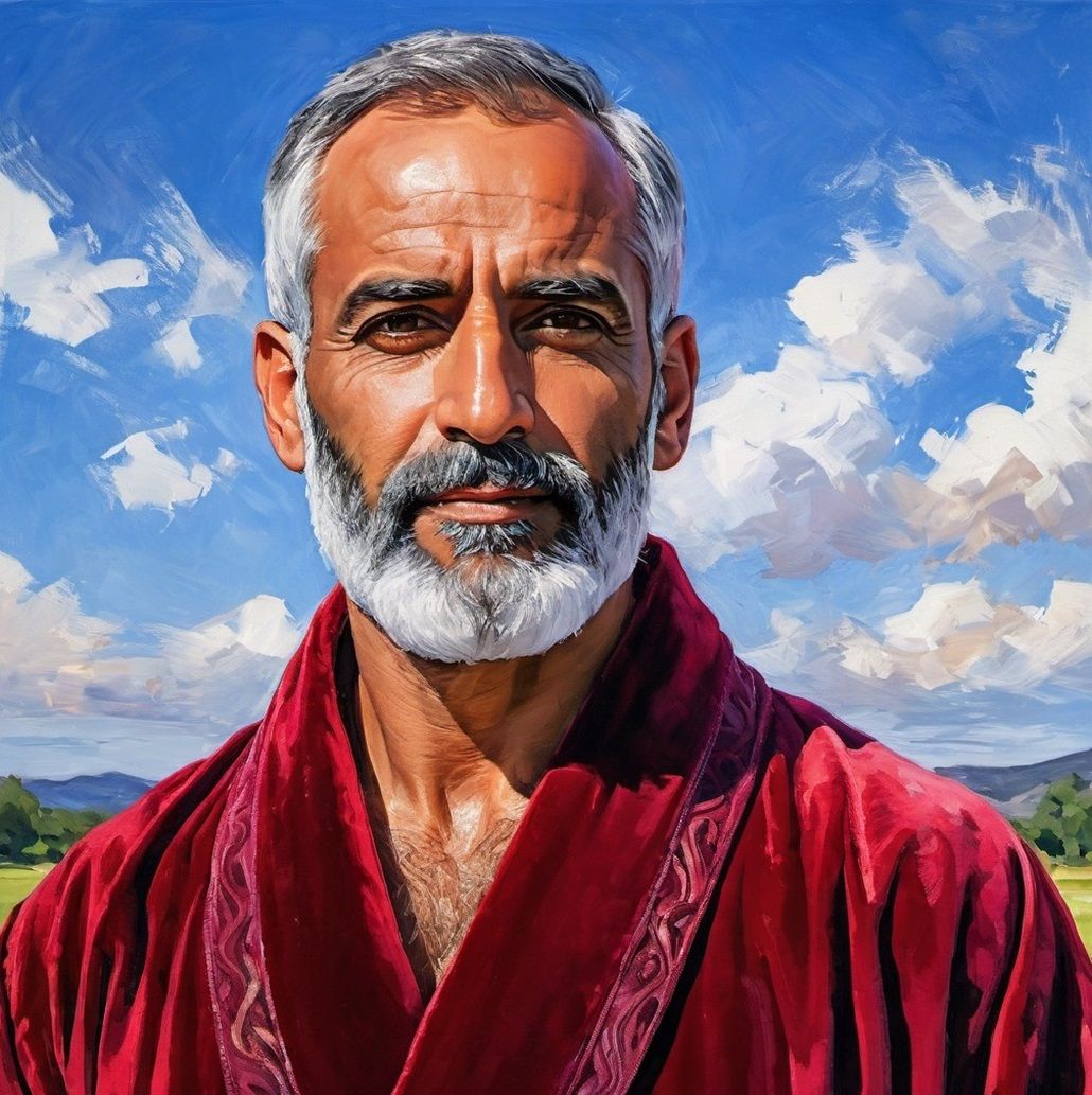 A gorgeous silver-bearded daddy