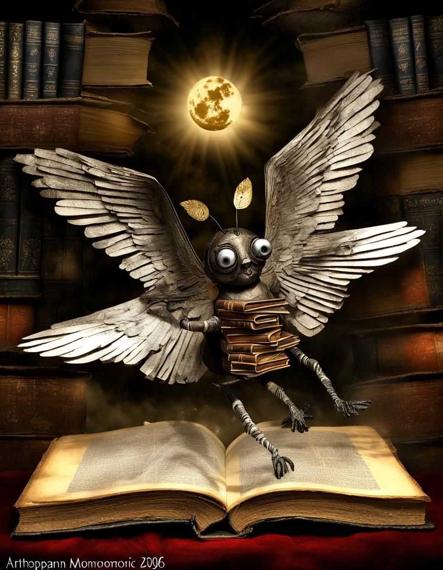 awesome fantasty library setting background butterflies and zebras and