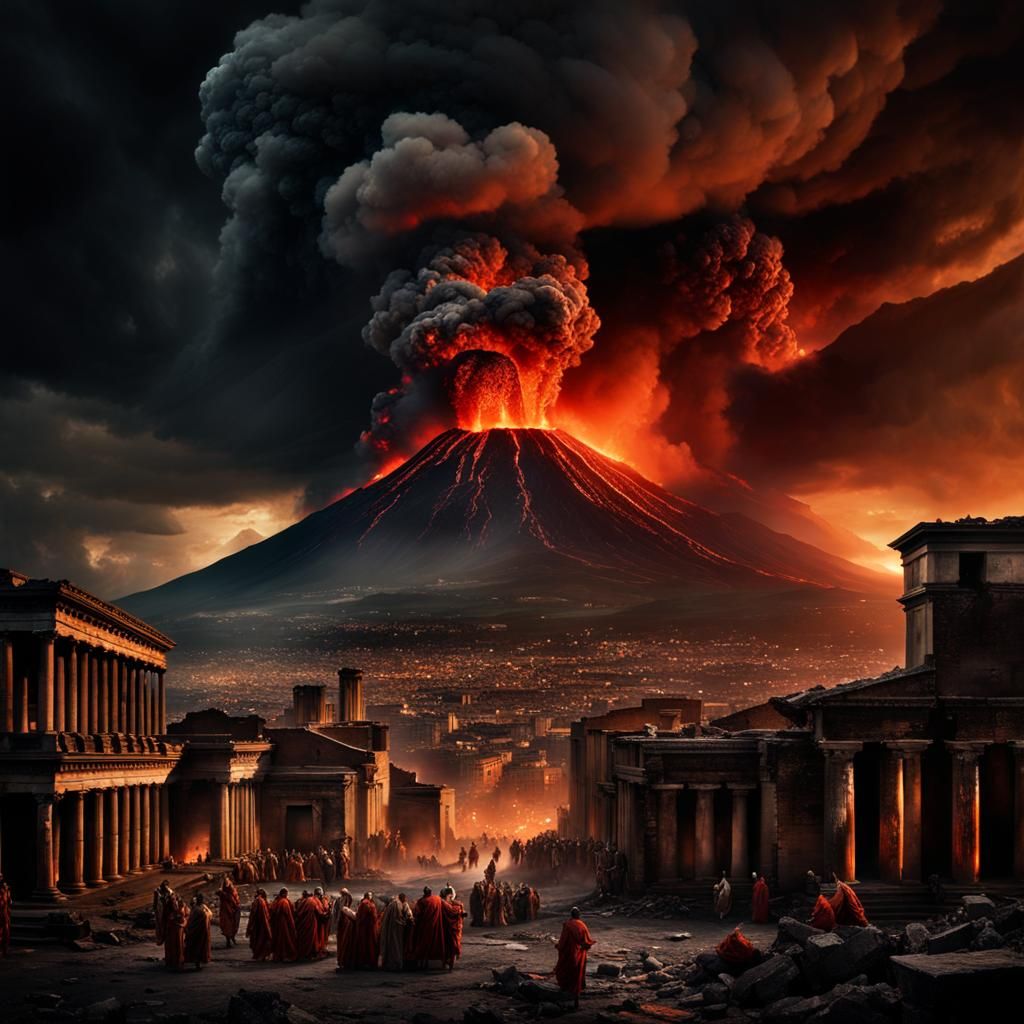 Vesuvius, the doom of Pompeii  by @Elenriel