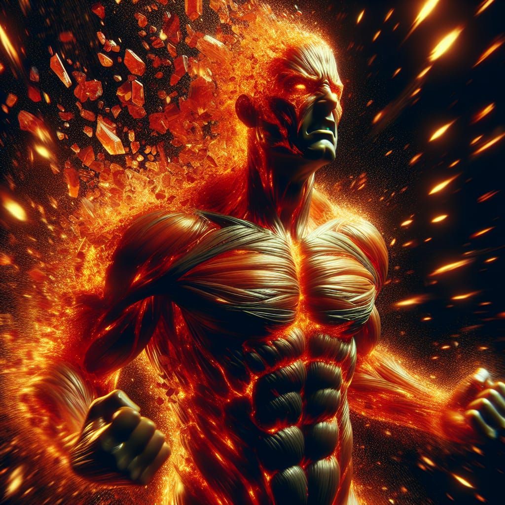 Superman's body was gradually being transformed into an elab...