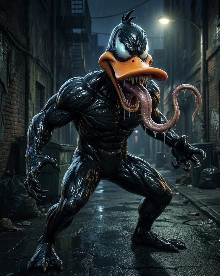 Daffy Venom  by @TheinvisibleMan