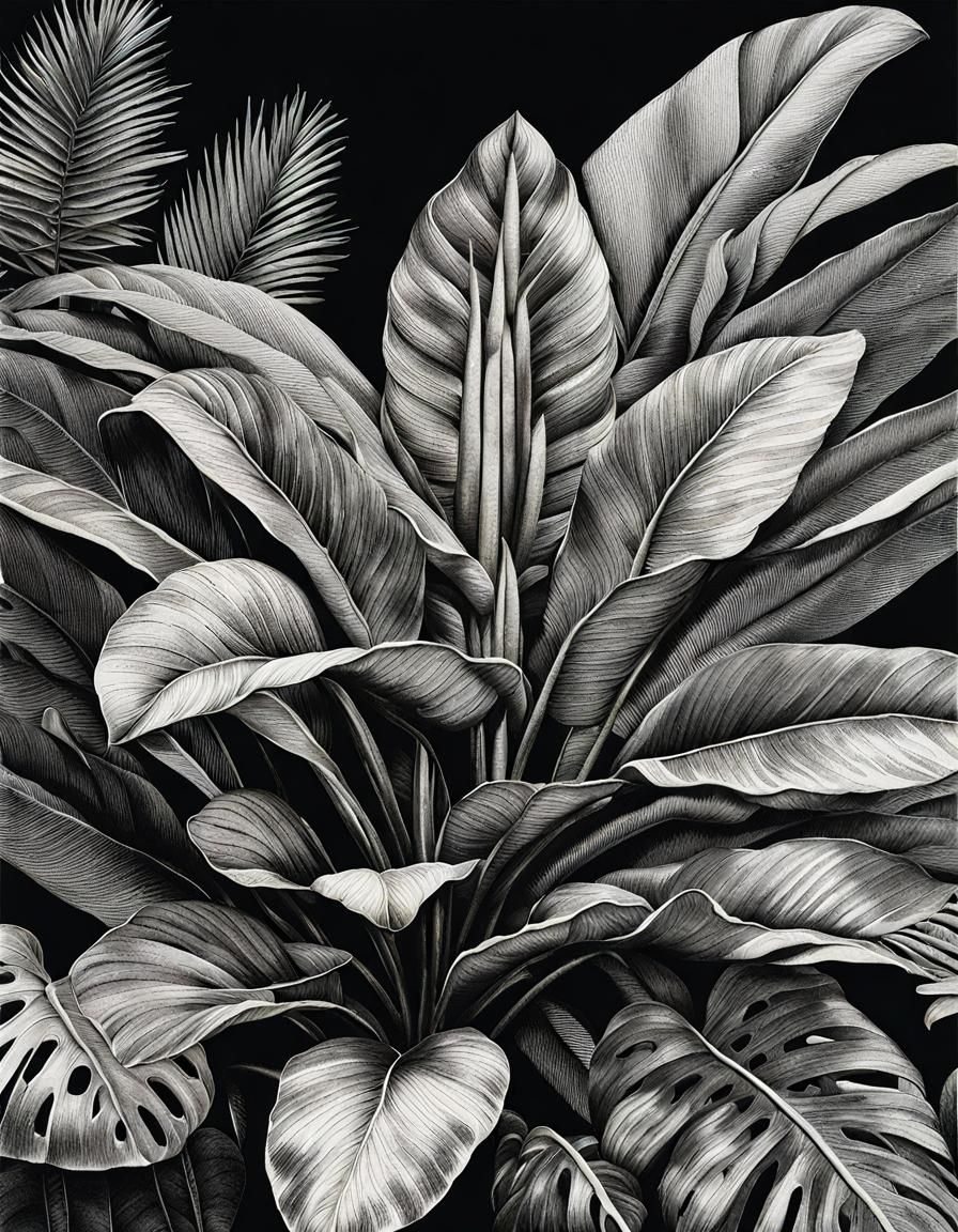 (Botanical fine lined coloring pages ink drawings with cross...