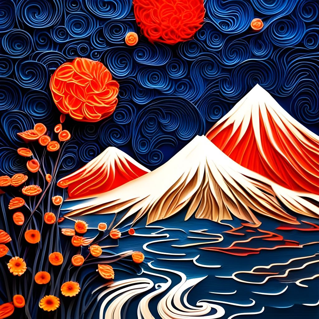 Japanese Papercut AI Generated Artwork NightCafe Creator