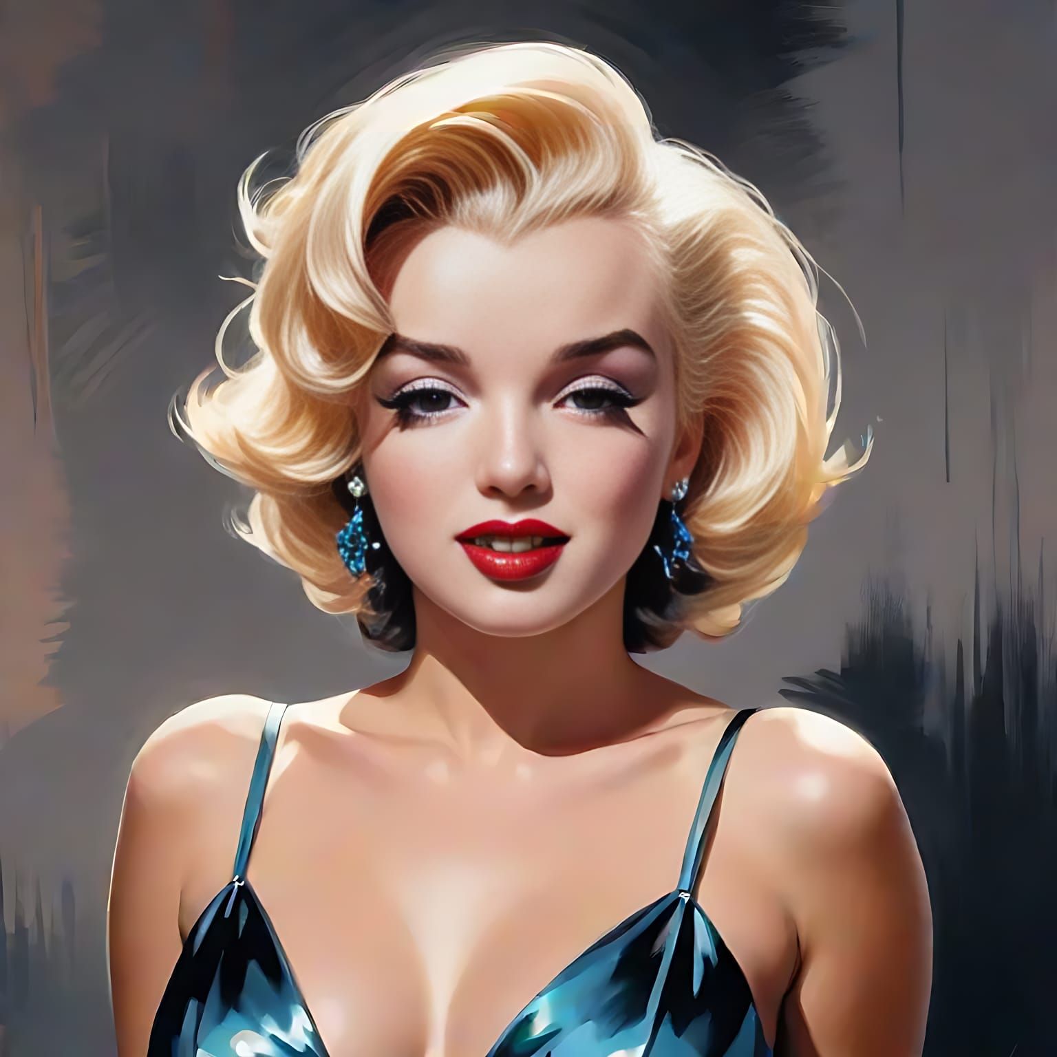 Contemporary painting of Marilyn Monroe