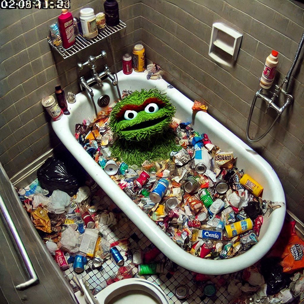 Oscar the Grouch Bath