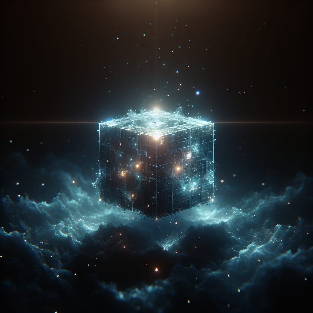 Space cube - AI Generated Artwork - NightCafe Creator