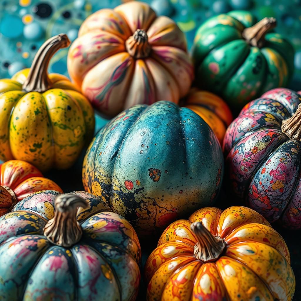 Splatter Paint Gourds