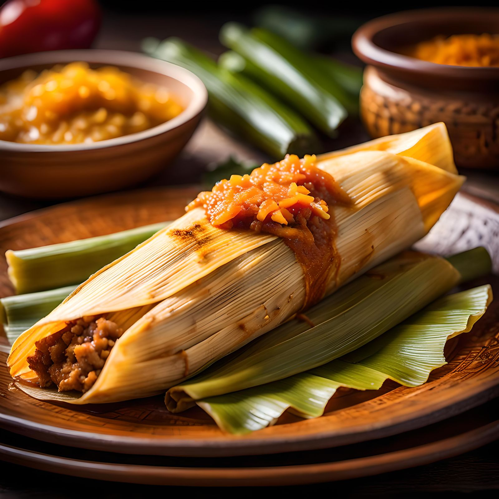 Tamales de Rajas con Queso  by @Mushroom Man