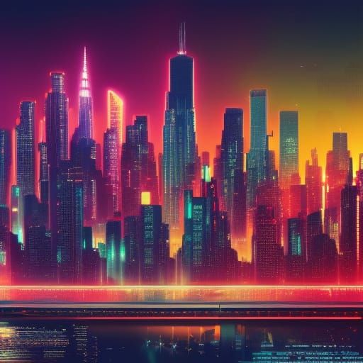 New York City cyberpunk - AI Generated Artwork - NightCafe Creator