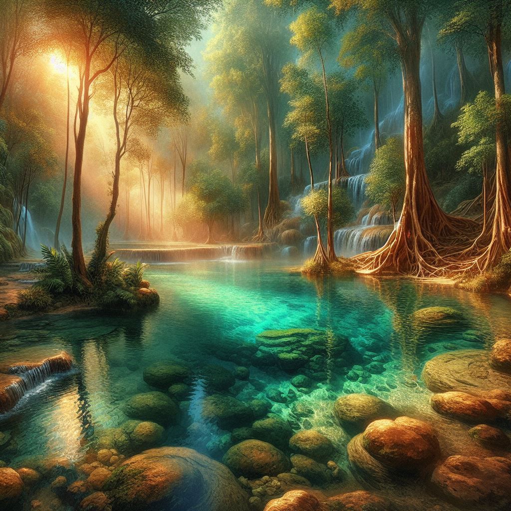 Serene Forest Pool