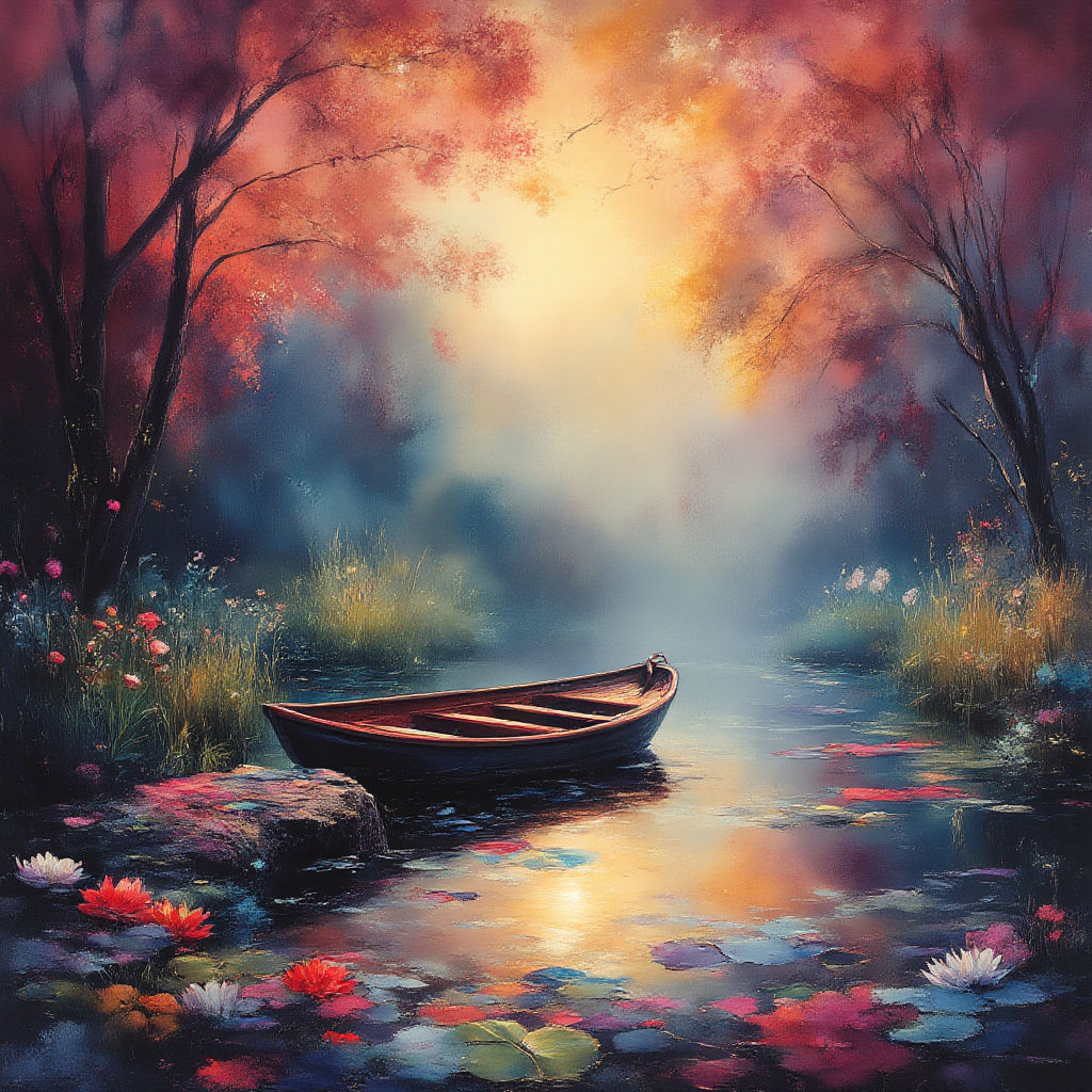 Boat on a lily Pond #2