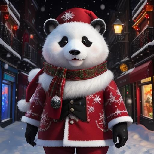 Santa Panda! - AI Generated Artwork - NightCafe Creator