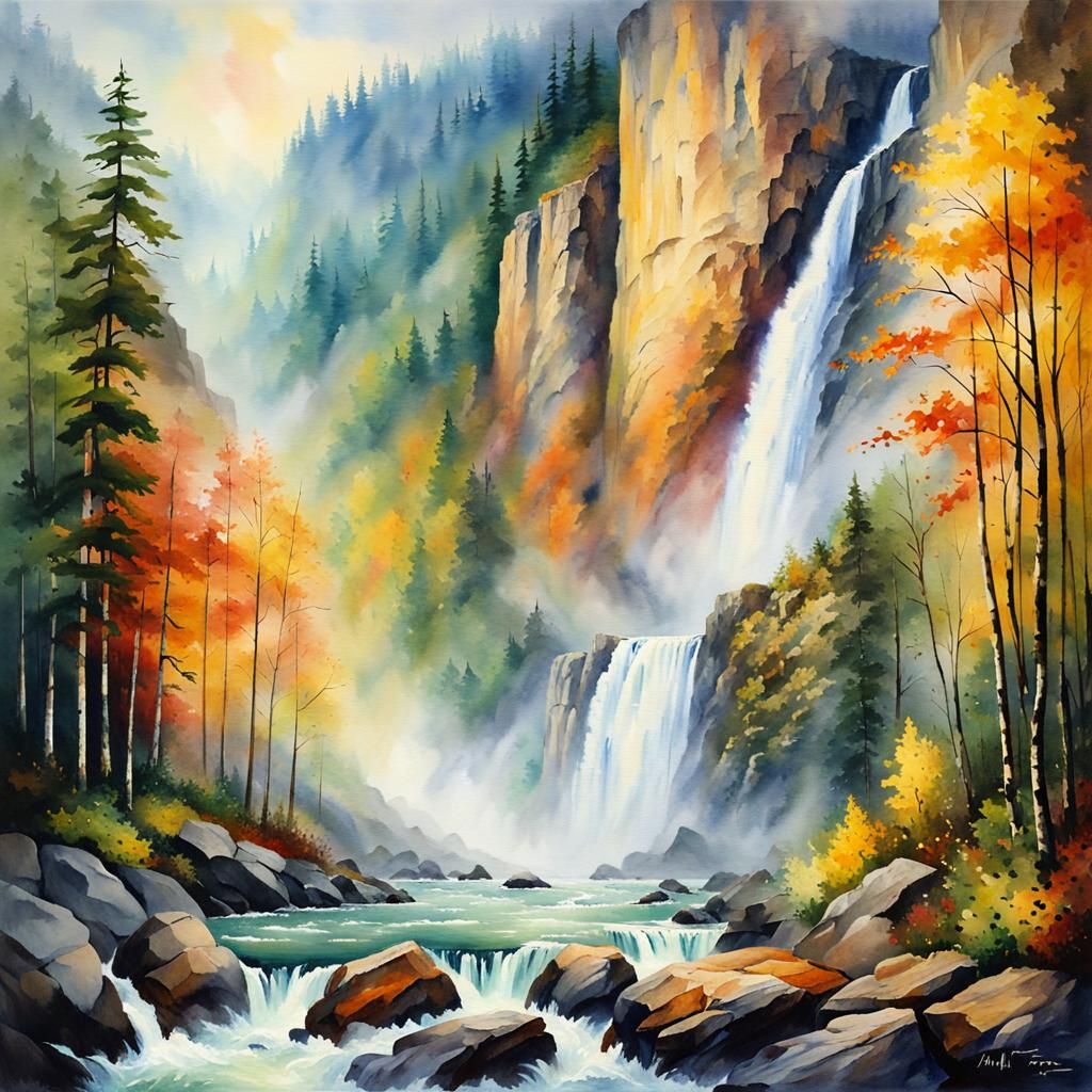 Cascading Waterfalls