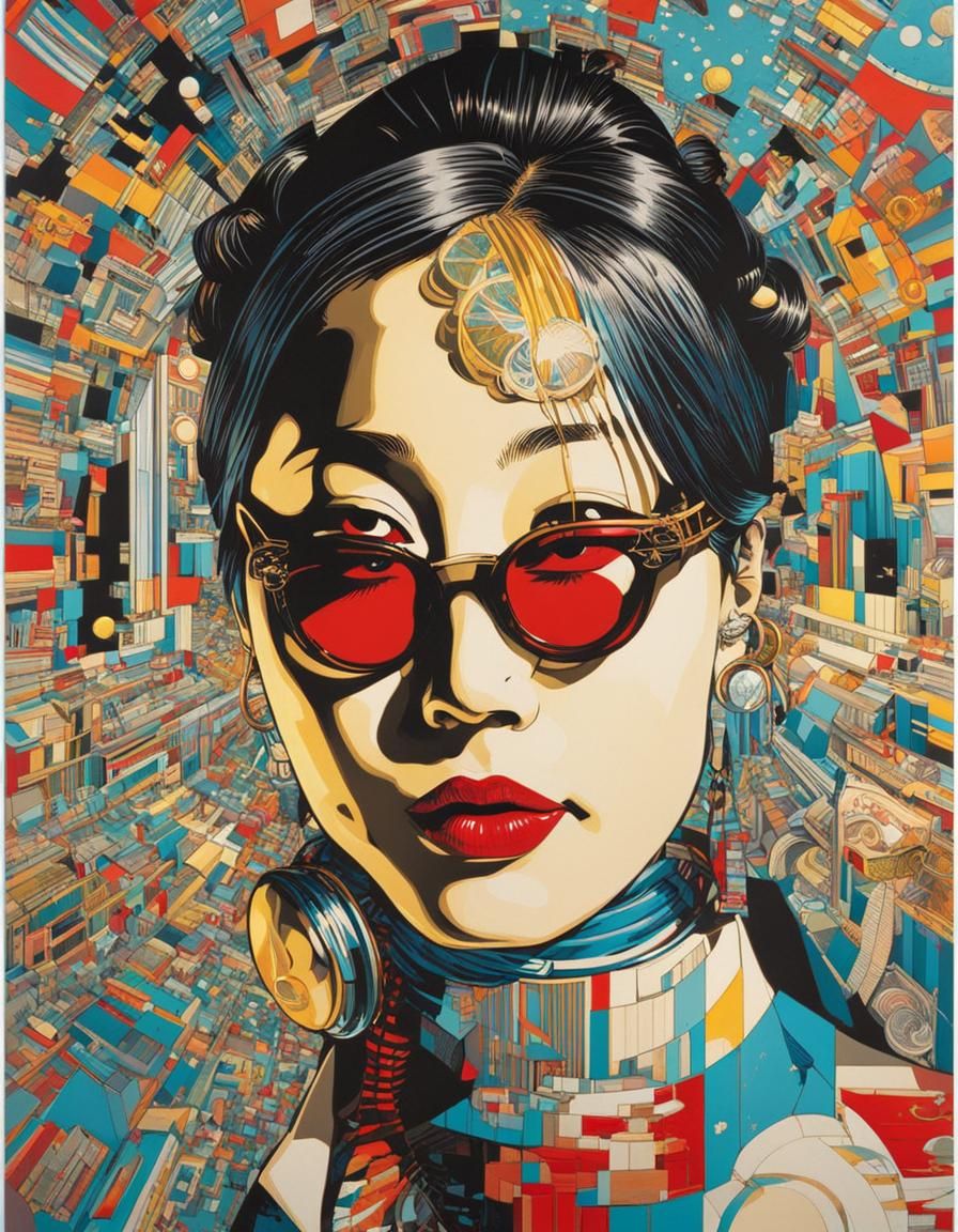 Pop art out of a wall ; volumetric lightened masterpiece.
A ...