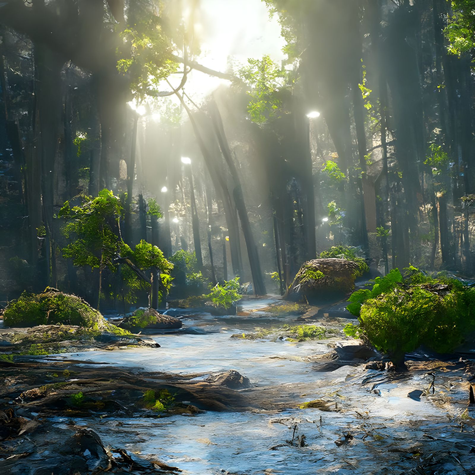 Hyperrealistic Forest Scenery in 8k Resolution