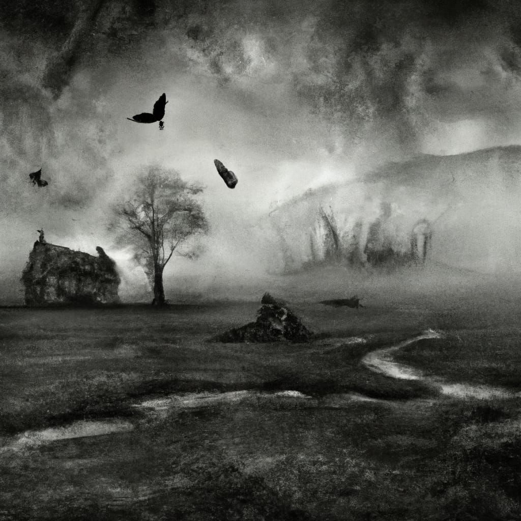Horror battlefield after a brutal war