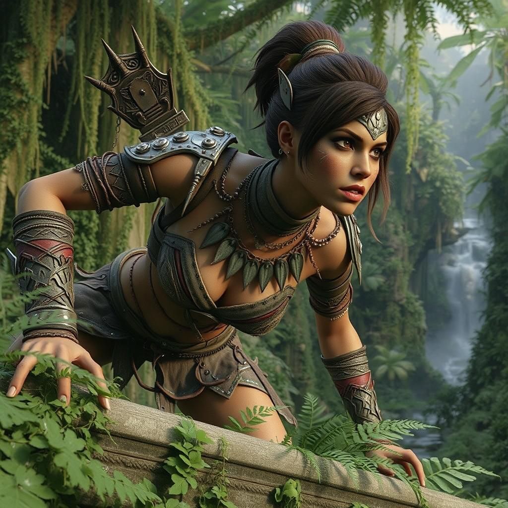 Huntress in a prawl  by @Alan Elsam