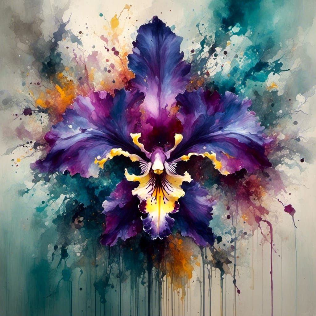 <lora:HRH-Rorschach:1.0> Beautiful Rorschach orchid