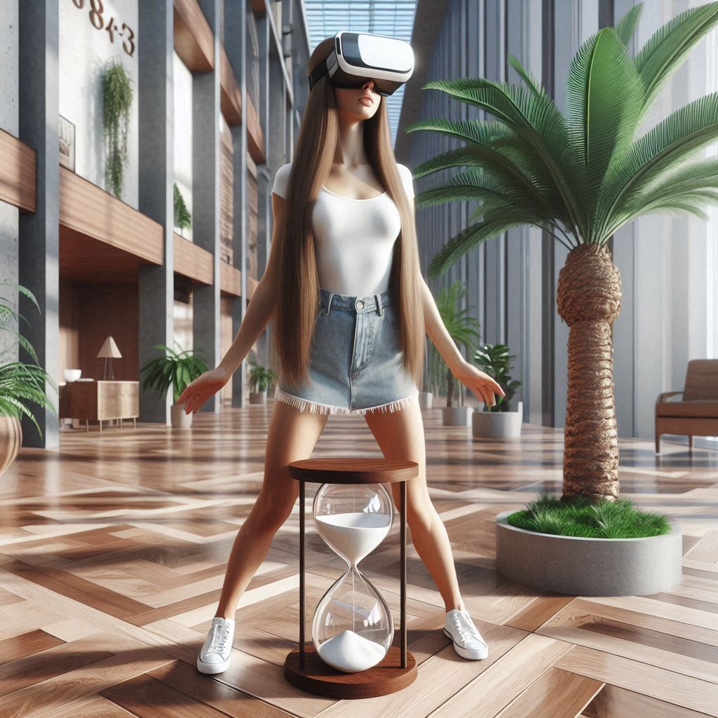 Standing with hourglass