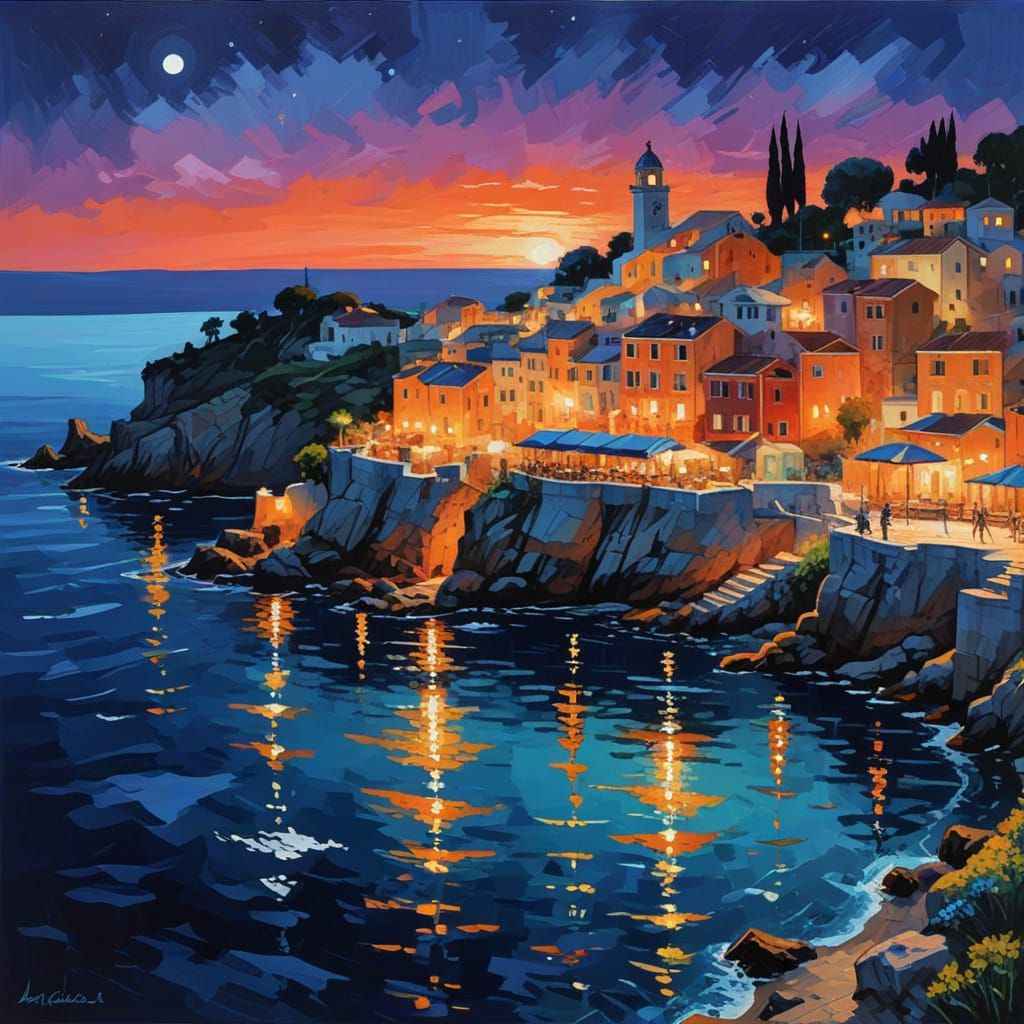 Summer nights by the Mediterranean sea  by @AntonioF