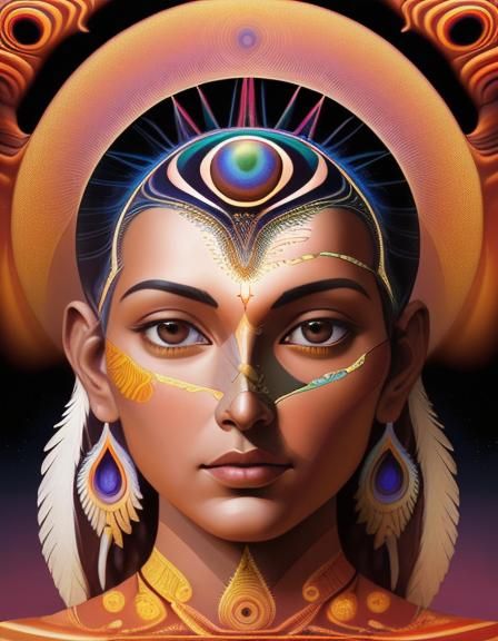"Characteristics of Indian artwork  oil painting by James Gu...