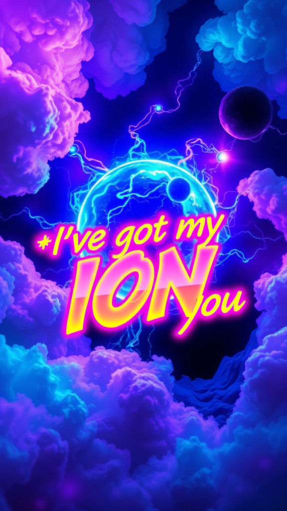 Colorful Digital art image of an Ion. In bold text "I've got...