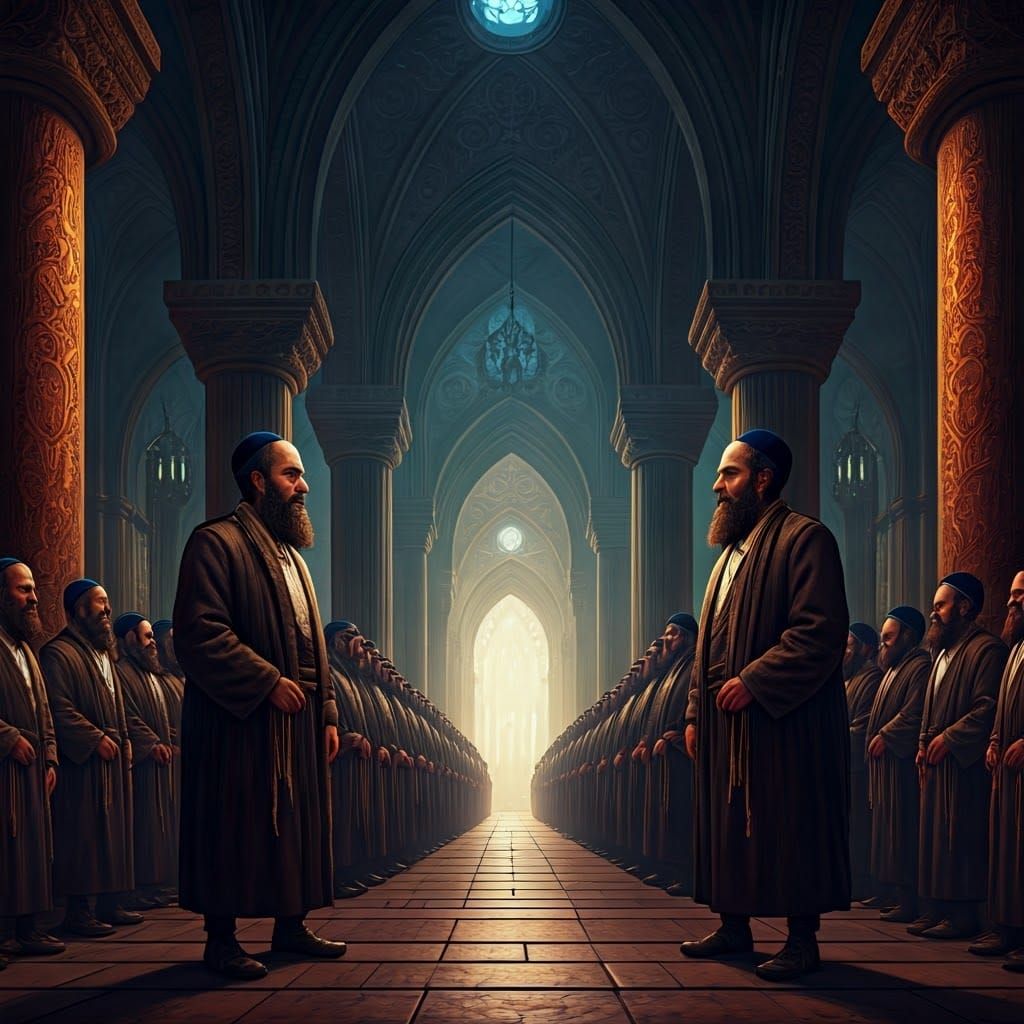 Soldiers in Ornate Attire Amidst Mystical Backdrop