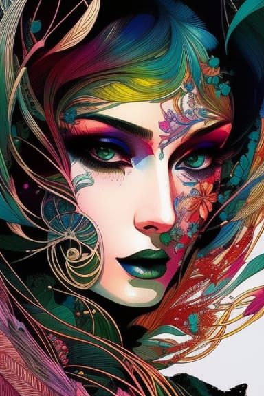 A intricately detailed centered, key visual, intricate, high...